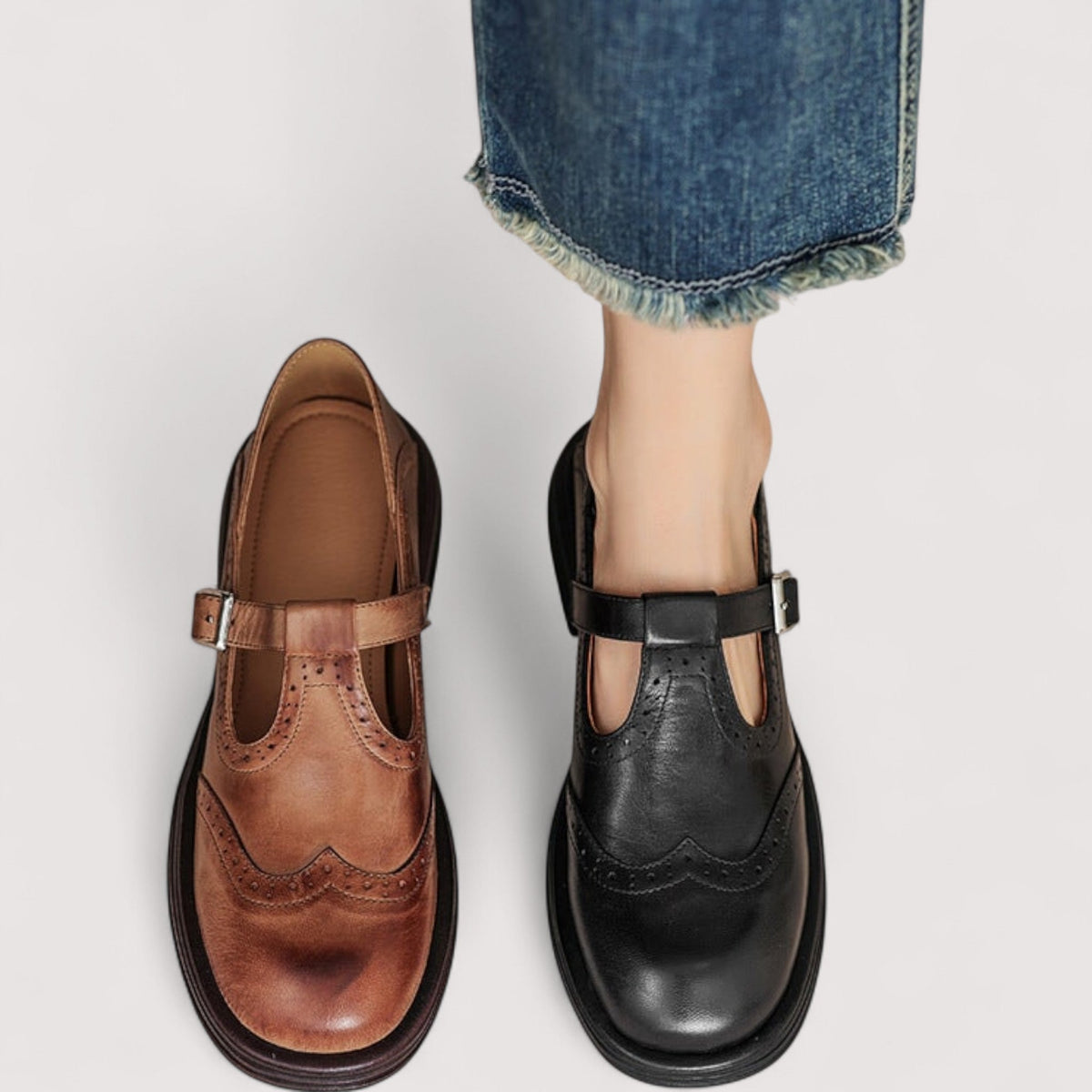 Zapatos mujer Louisa estilo Mary Jane clásico