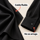 Camisa femenina oversize de caída fluida