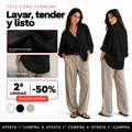 [2ª Unidad -50%] Camisa Brisa en Tela Fluida con Corte Oversize