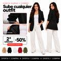 [2ª Unidad -50%] Blazer Curvy Milán en Tela Sastrera con Manga Fruncida