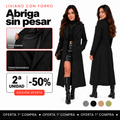 [2ª Unidad -50%] Abrigo Largo Londres en Tejido Premium con Doble Botonadura
