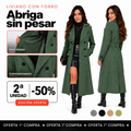 [2ª Unidad -50%] Abrigo Largo Londres en Tejido Premium con Doble Botonadura