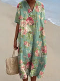 Vestido floral de verano para mujer de corte fluido