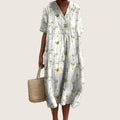Vestido floral de verano para mujer de corte fluido