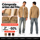 Chaqueta trucker masculina con forro cálido