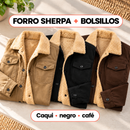 Chaqueta trucker masculina con forro cálido