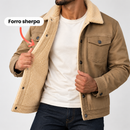 Chaqueta trucker masculina con forro cálido