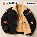 Chaqueta trucker masculina con forro cálido