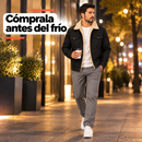 Chaqueta trucker masculina con forro cálido
