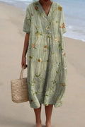 Vestido floral de verano para mujer de corte fluido