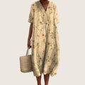 Vestido floral de verano para mujer de corte fluido