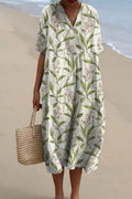 Vestido floral de verano para mujer de corte fluido