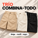 Pack de 3 bermudas de sarga para hombre