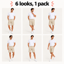 Pack de 3 bermudas de sarga para hombre
