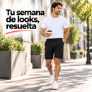 Pack de 3 bermudas de sarga para hombre