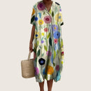 Vestido floral de verano para mujer de corte fluido
