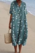 Vestido floral de verano para mujer de corte fluido