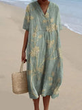 Vestido floral de verano para mujer de corte fluido