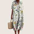 Vestido floral de verano para mujer de corte fluido