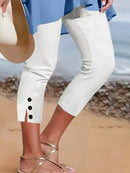 Pantalón casual de mujer en blanco o negro