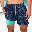 Shorts de baño de hombre de corte relajado