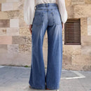 Jeans amplios de mujer de tiro alto y estilo retro