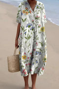 Vestido floral de verano para mujer de corte fluido