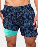 Shorts de baño de hombre de corte relajado