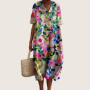 Vestido floral de verano para mujer de corte fluido