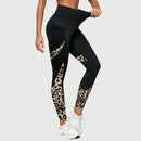 Pantalón deportivo de mujer de tiro alto con estampado leopardo