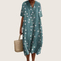 Vestido floral de verano para mujer de corte fluido