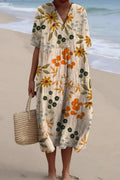 Vestido floral de verano para mujer de corte fluido