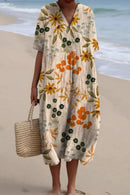 Vestido floral de verano para mujer de corte fluido