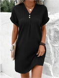 Vestido midi de mujer de corte holgado