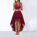 Vestido de fiesta para mujer con falda asimétrica y sin mangas