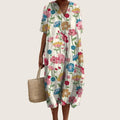 Vestido floral de verano para mujer de corte fluido