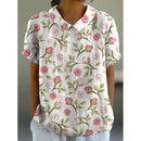 Camisa floral de mujer de corte amplio