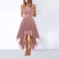 Vestido de fiesta para mujer con falda asimétrica y sin mangas
