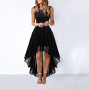 Vestido de fiesta para mujer con falda asimétrica y sin mangas