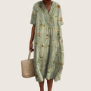 Vestido floral de verano para mujer de corte fluido