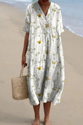 Vestido floral de verano para mujer de corte fluido