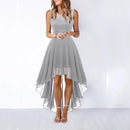 Vestido de fiesta para mujer con falda asimétrica y sin mangas