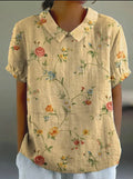 Camisa floral de mujer de corte amplio