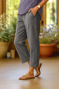 Pantalón recto de verano para mujer de corte relajado