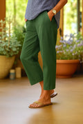 Pantalón recto de verano para mujer de corte relajado