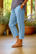 Pantalón recto de verano para mujer de corte relajado