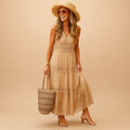 Vestido boho de verano para mujer de corte fluido