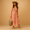 Vestido boho de verano para mujer de corte fluido