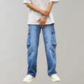 Jeans cargo baggy de hombre con bolsillos amplios