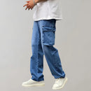 Jeans cargo baggy de hombre con bolsillos amplios